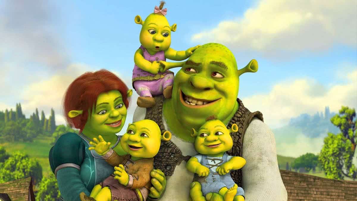 Shrek, Fiona e seus filhos (Divulgação / DreamWorks Animation)
