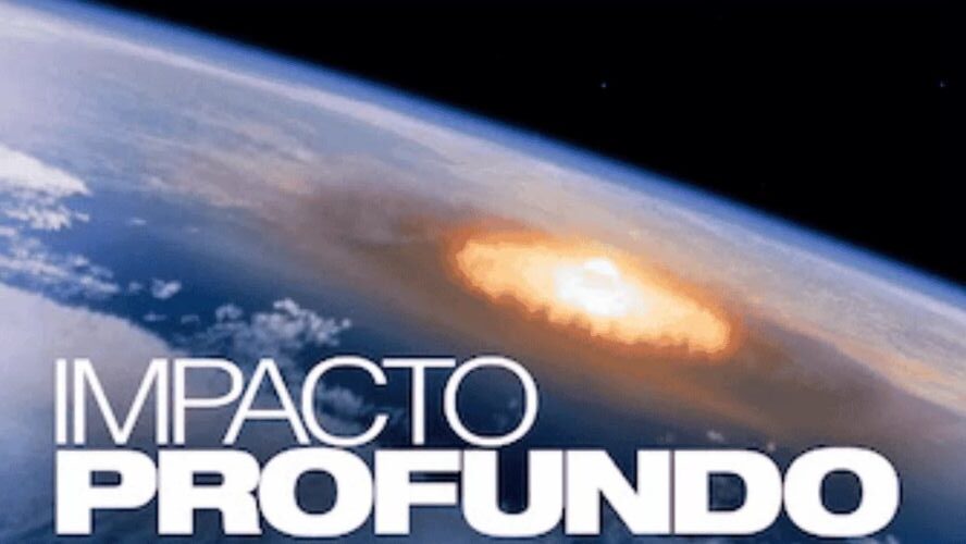Melhores filmes de ficção científica da Netflix para assistir agora 5 Capa do filme Impacto Profundo, na cena uma explosão atmosférica é observada a partir da órbita terrestre.